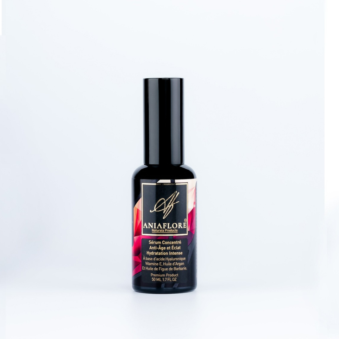 Sérum Concentré Anti-âge et Eclat Hydratation intense.