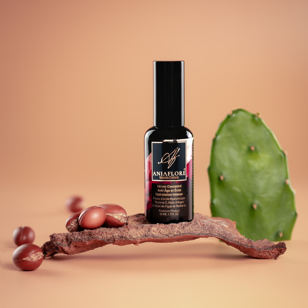 Sérum Concentré Anti-âge et Eclat Hydratation intense.